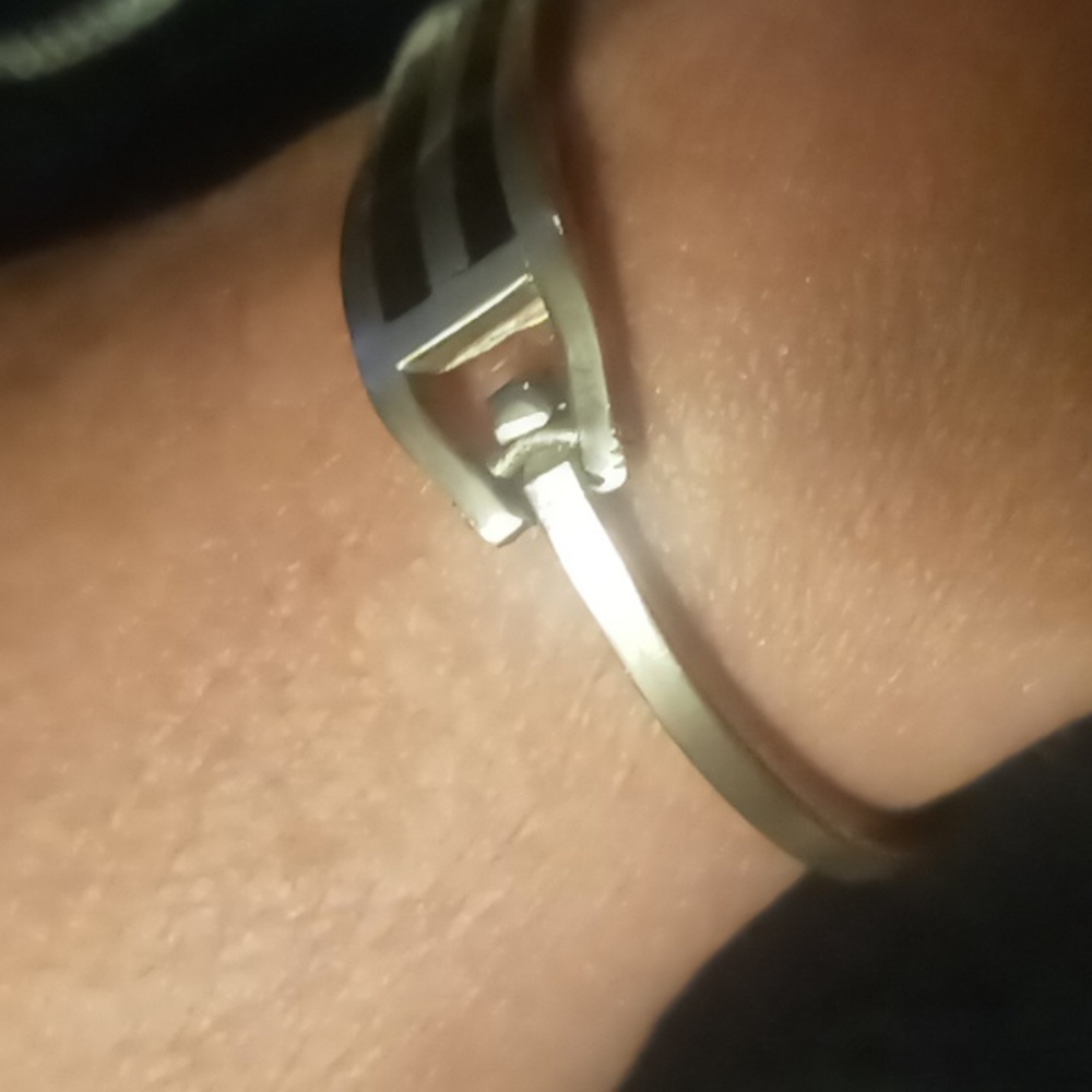Taxco mexico sterling silver & black onyx size 7 hinged . 925 Steeling Silver. - Picture 2 of 8